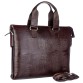 Красивая сумка портфель из кожи коричневый лазер Desisan