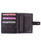 Вертикальний гаманець зі шкіри чорного кольору Canpellini