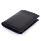 Презентабельный бумажник из черной гладкой кожи Grass