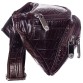 Поясная сумка с фактурой коричневый кроко Karya