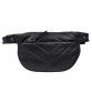 Женская сумка на пояс черного цвета Karya