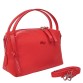 Небольшая кожаная красная гладкая сумка Karya