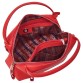 Небольшая кожаная красная гладкая сумка Karya