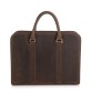 Стильный портфель из винтажной кожи коричневого цвета 