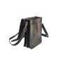 Чорна шкіряна сумка через плече зі шкіряним підкладом Newery N4227GA Newery