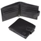 Мужской кожаный кошелёк MS Collection MD 4m-611 черный Horton Collection