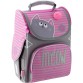 Рюкзак школьный каркасный серо-розовый GoPack