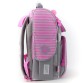 Рюкзак школьный каркасный серо-розовый GoPack