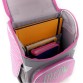 Рюкзак шкільний каркасний сіро-рожевий GoPack