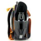 Рюкзак школьный каркасный серого цвета GoPack