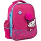 Рюкзак школьный полукаркасный Cute cat для девочек розовый GoPack
