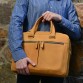 Стильная мужская кожаная сумка-портфель Issa Hara