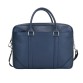 Кожаная синяя сумка - портфель Issa Hara