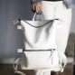 Voyager White белый кожаный городской рюкзак Jizuz