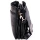 Компактная черная сумка с гладкой натуральной кожи  Leon