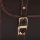 Вместительный коричневый кожаный портфель на три отделения Old master