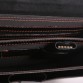 Солідний шкіряний портфель чорного кольору з коричневою ниткою Old master