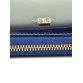 Лаковий синій гаманець на блискавки Bretton