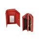 Красный кожаный кошелек среднего размера Alessandro Paoli