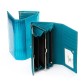 Крутой кожаный кошелек бирюзового цвета Sergio Torretti