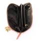 Персиковый кожаный клатч с двумя ручками в комплекте PODIUM