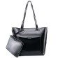 Жіноча шкіряна сумка чорного кольору Alex Rai