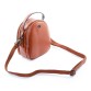 Рыжая кожаная сумочка оригинальной формы Alex Rai