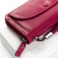 Стильний шкіряний гаманець малинового кольору DrBond