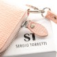 Практичный кошелек-клатч персикового цвета Sergio Torretti