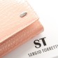 Шкіряний гаманець персикового відтінку Sergio Torretti
