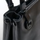 Компактна шкіряна сумка чорного кольору Alex Rai