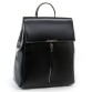 Практичный кожаный рюкзак черного цвета Alex Rai
