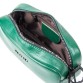 Компактный кожаный клатч зелёного цвета Alex Rai