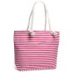 Пляжна сумка в біло-рожеву смужку PODIUM