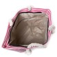 Пляжна сумка в біло-рожеву смужку PODIUM