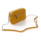 Желтая сумка-клатч из кожи Alex Rai