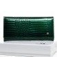 Модний шкіряний гаманець зеленого кольору Sergio Torretti