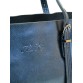 Синяя кожаная сумка с металлическим блеском Alex Rai