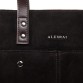 Темно-коричнева сумка з вставкою із замші Alex Rai