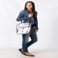 Серебристый кожаный рюкзак для женщин Alex Rai