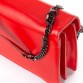 Шикарный кожаный клатч красного цвета Alex Rai