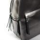 Сріблястий шкіряний рюкзак на два відділи Alex Rai