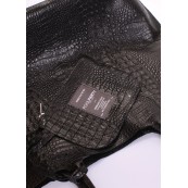 Жіноча сумка Poolparty amphibia-croco-black