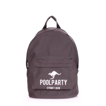 Рюкзаки підліткові Poolparty backpack-kangaroo-grey
