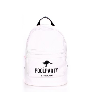 Рюкзаки подростковые Poolparty backpack-kangaroo-white