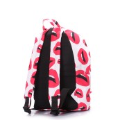 Рюкзаки подростковые Poolparty backpack-lips-white