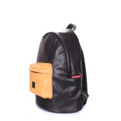 Рюкзаки підліткові Poolparty backpack-pu-black-orange