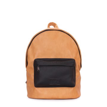Рюкзаки подростковые Poolparty backpack-pu-orange-black
