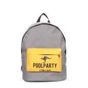 Рюкзаки подростковые Poolparty backpack-yellow-grey