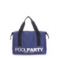 Вместительная молодежная сумка синего цвета  Poolparty